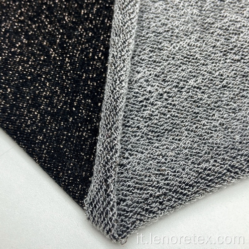 Tessuto di spugna francese a maglia in cotone in polvere di poliestere